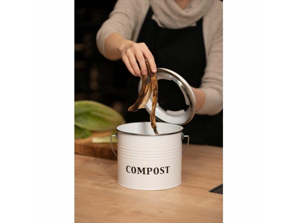 Compost bin, 3.5 L White