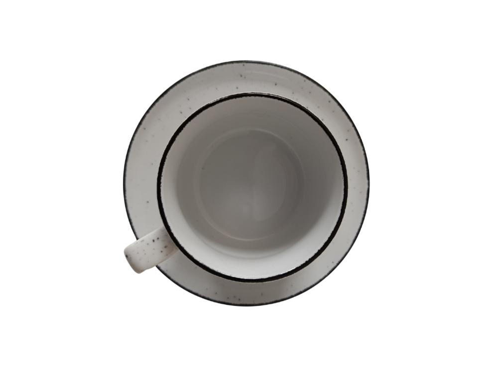 A porcelain cup and saucer