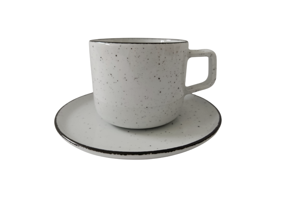 A porcelain cup and saucer