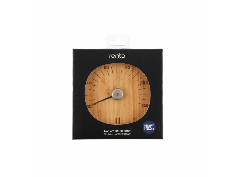 Rento Sauna thermometer, bamboo, natural