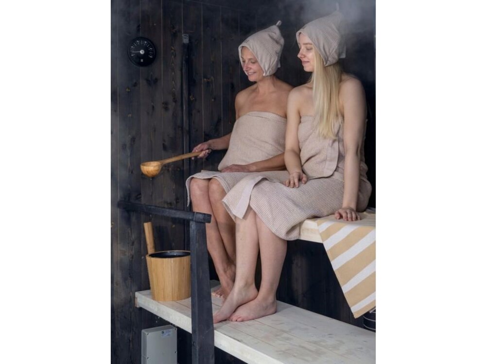 Sauna bucket, ladle, thermometer brand Rento