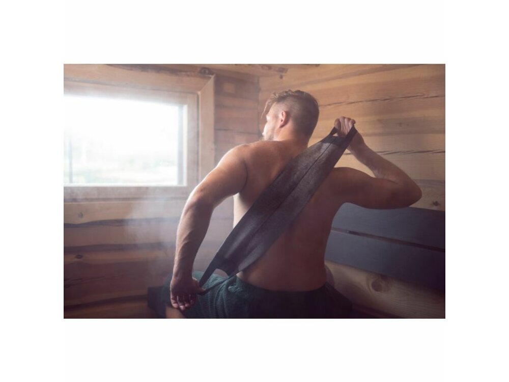 Sauna massage belt, wool, black