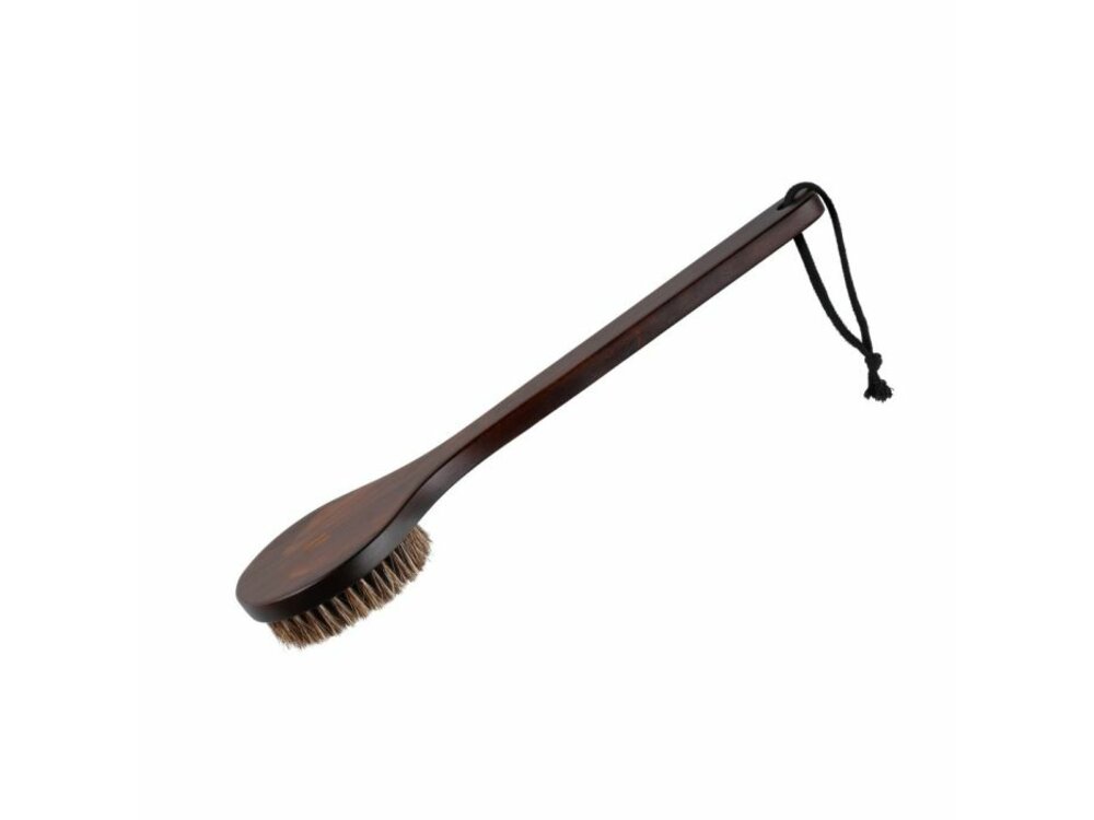 Rento Sauna brush, back, dark brown
