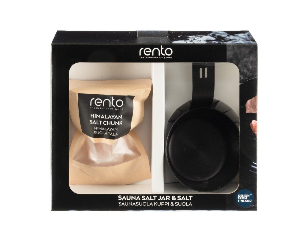 Rento gift pack sauna salt jar and salt Rento gift pack sauna salt jar and salt