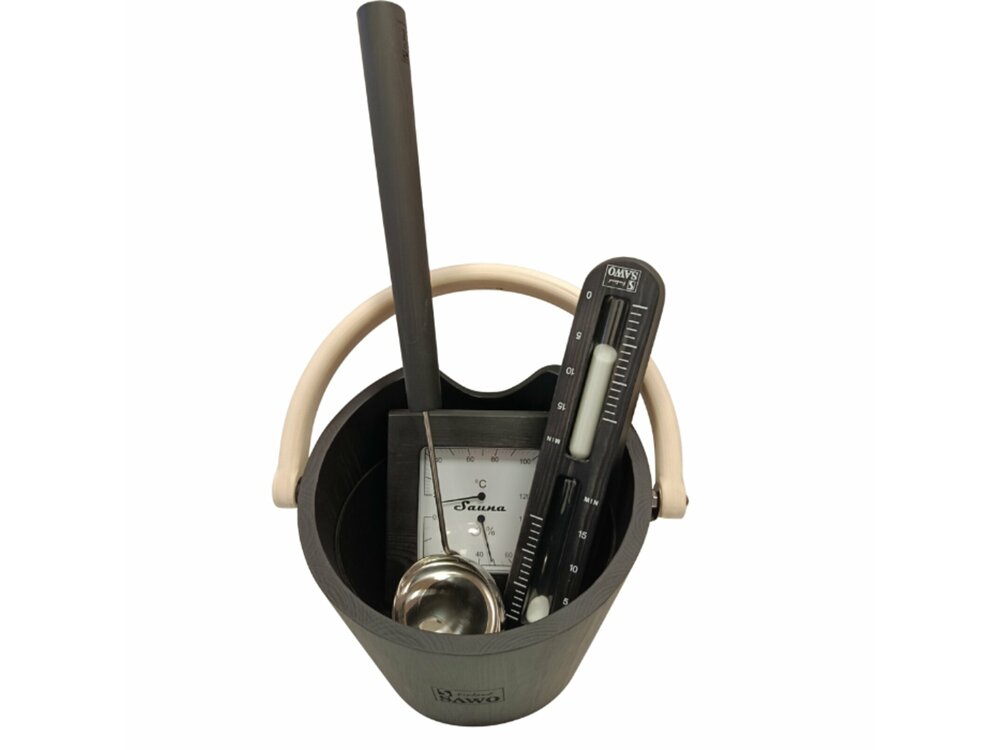 Basic sauna set in black