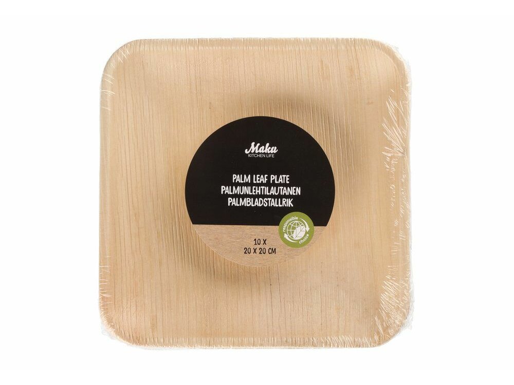 MAKU Palm leaf plate, set