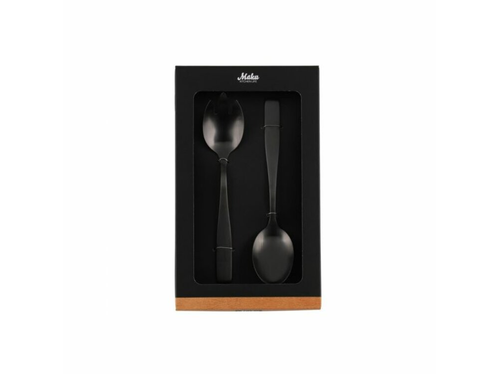 MAKU Salad serving set, black