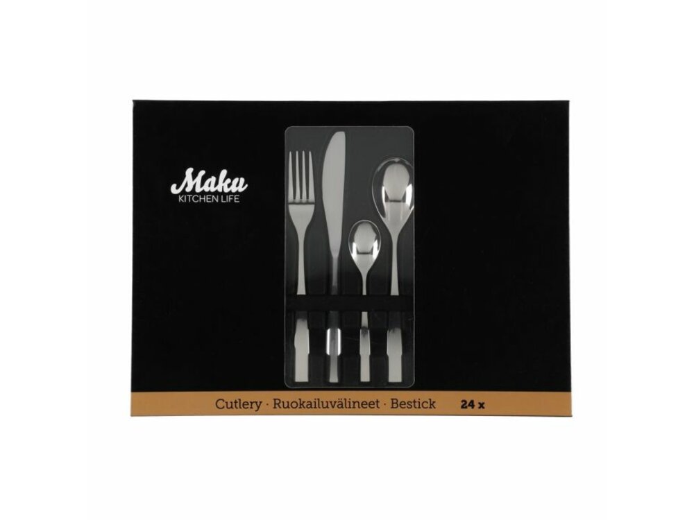 MAKU Cutlery stainless steel shiny 24 pcs