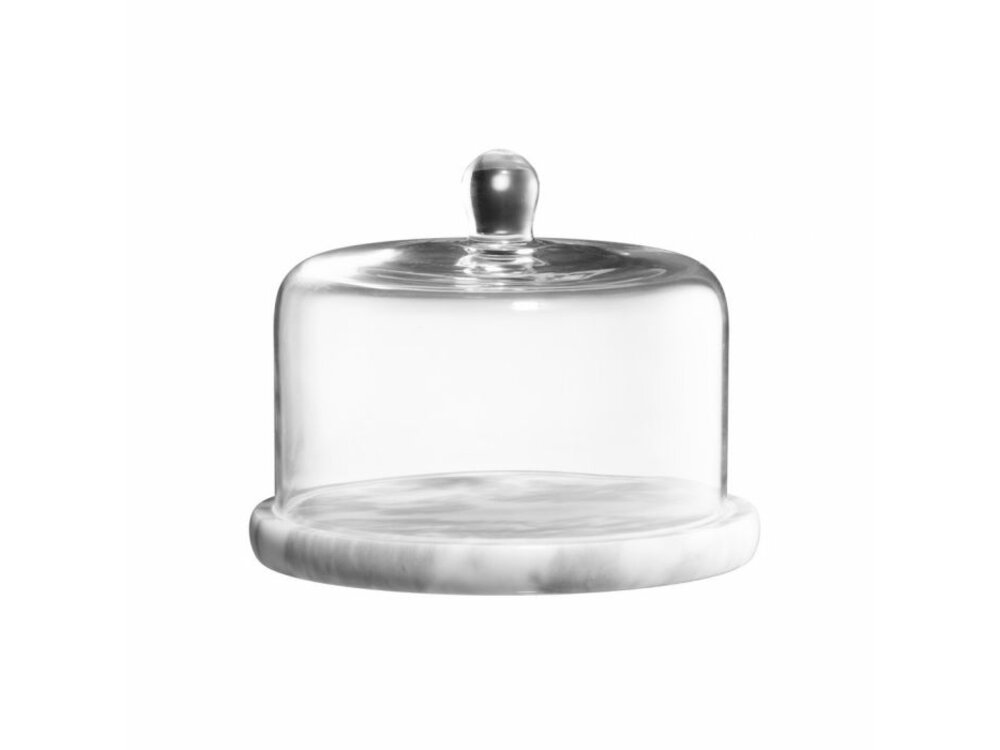 MAKU Marble tray with glass lid
