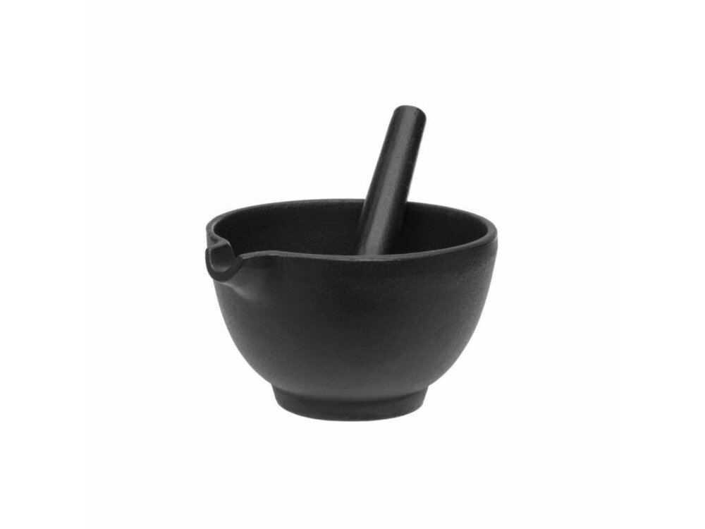 MAKU mortar cast iron, black