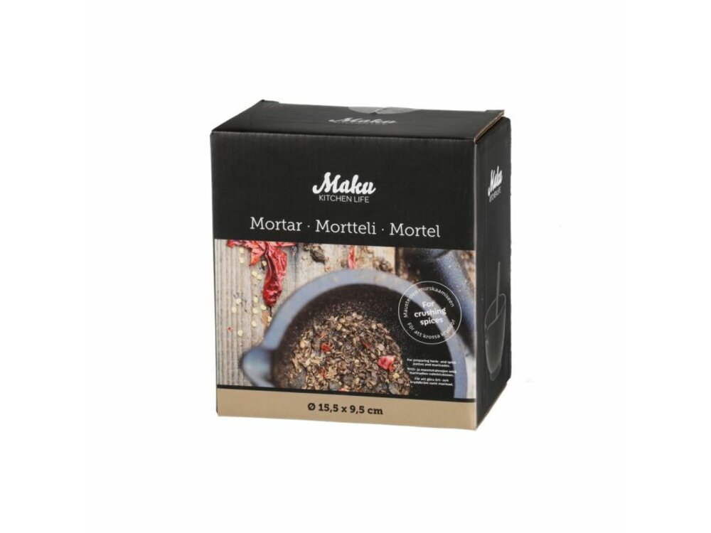 MAKU mortar cast iron, black