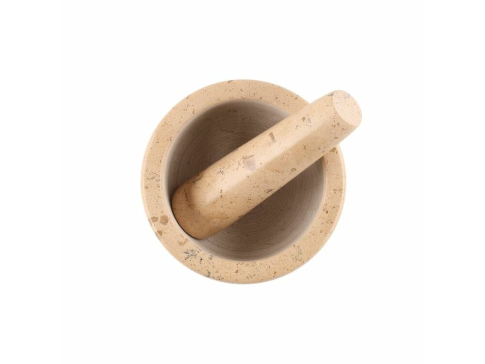 MAKU Marble mortar and pestle, beige
