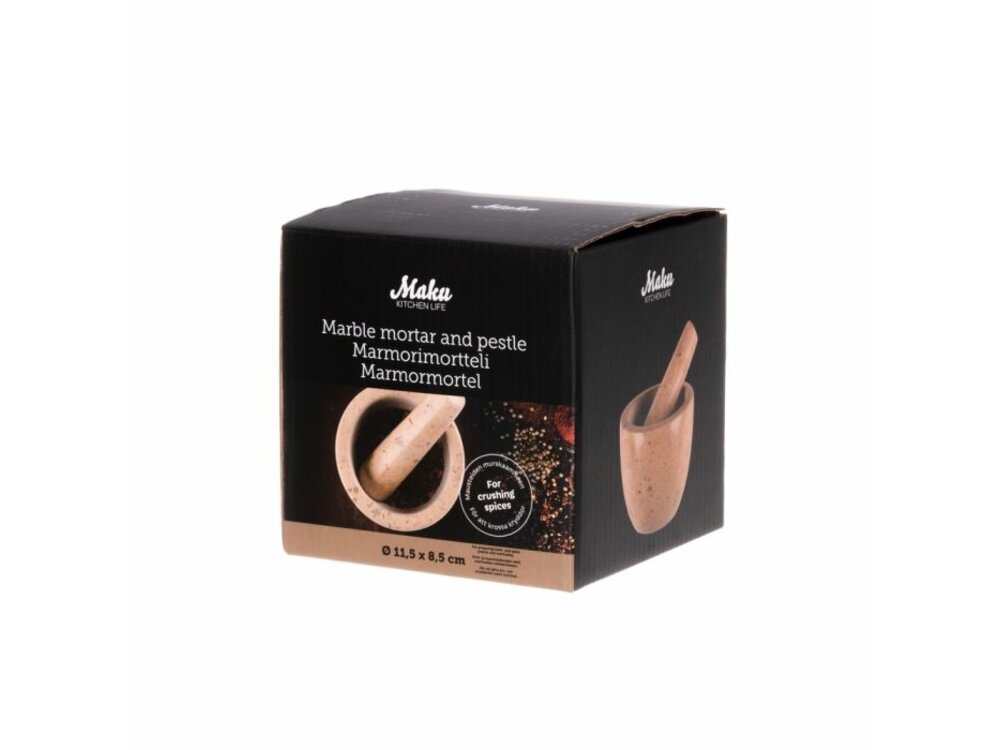 MAKU Marble mortar and pestle, beige