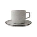 Porcelain cup and saucer, Kropki