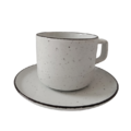 A porcelain cup and saucer
