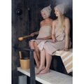 Sauna bucket, ladle, thermometer brand Rento
