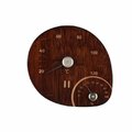 Rento Sauna thermometer with hygrometer, bamboo, dark brown
