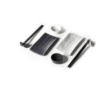 Sushi set Zen Cmielow for 1 person, white
