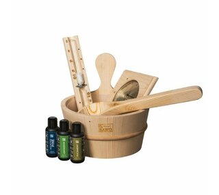 Basic sauna set in spruce wood + essence