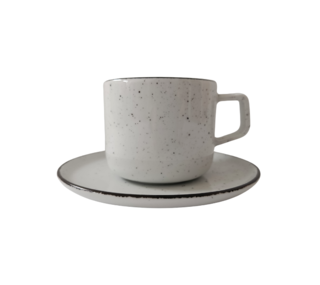 Porcelain cup and saucer, Kropki