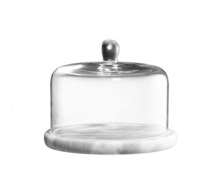 MAKU Marble tray with glass lid