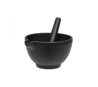 MAKU mortar cast iron, black