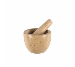 MAKU Marble mortar and pestle, beige